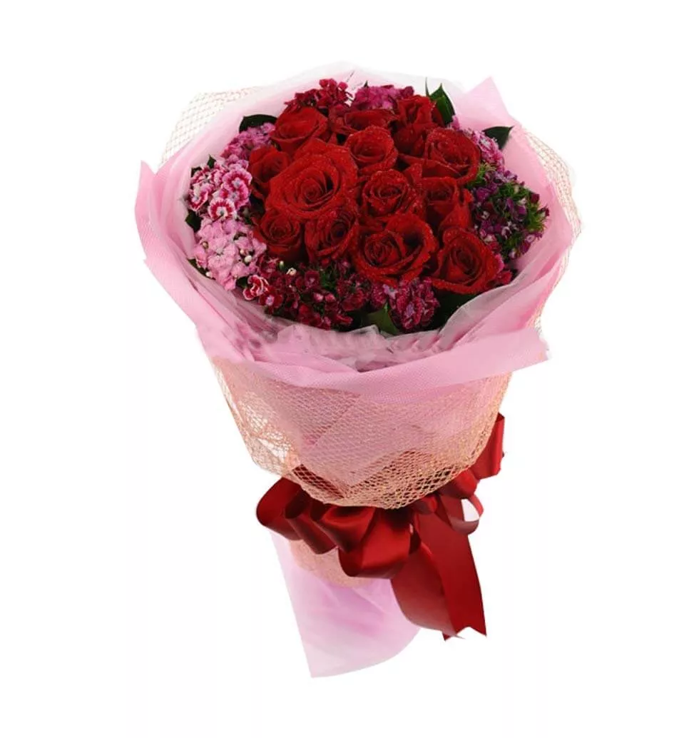 Bouquet of Blood Red Enthusiasm